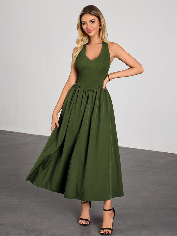 miusol bridesmaid dresses MIUSOL Sequin Floral Lace Heart Neck Sleeveless Chiffon High Slit Maxi  Formal Party Dress, Bridesmaid Dress, Elegant Party Dress For Women Wedding