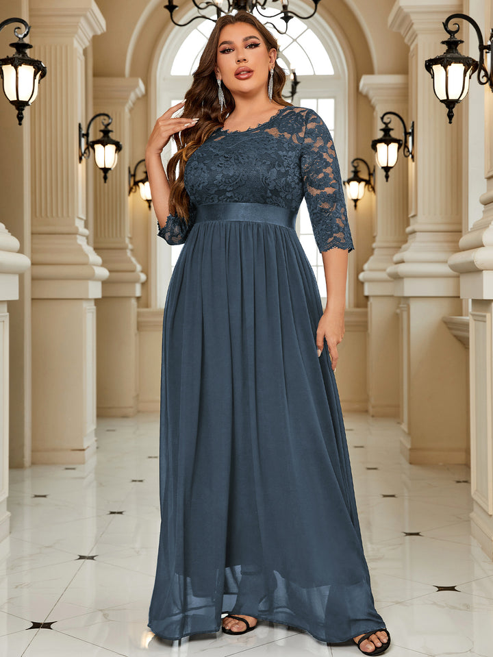 Formal Floral Lace Plus Size Wedding Maxi Dress Miusol Formal Floral Lace Plus Size Wedding Maxi Dress Miusol