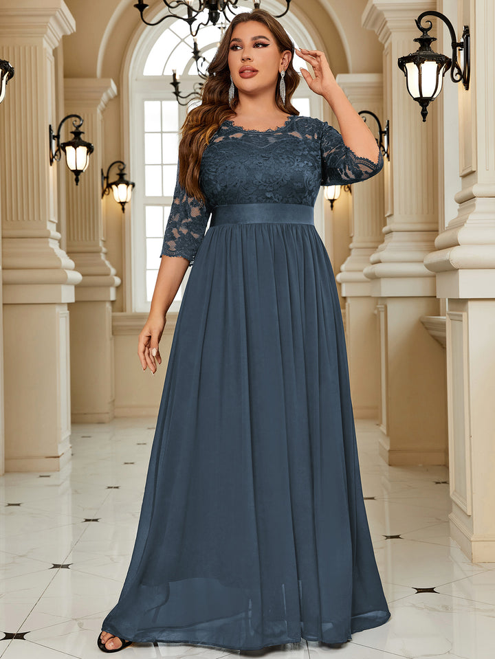 Formal Floral Lace Plus Size Wedding Maxi Dress Miusol Formal Floral Lace Plus Size Wedding Maxi Dress Miusol