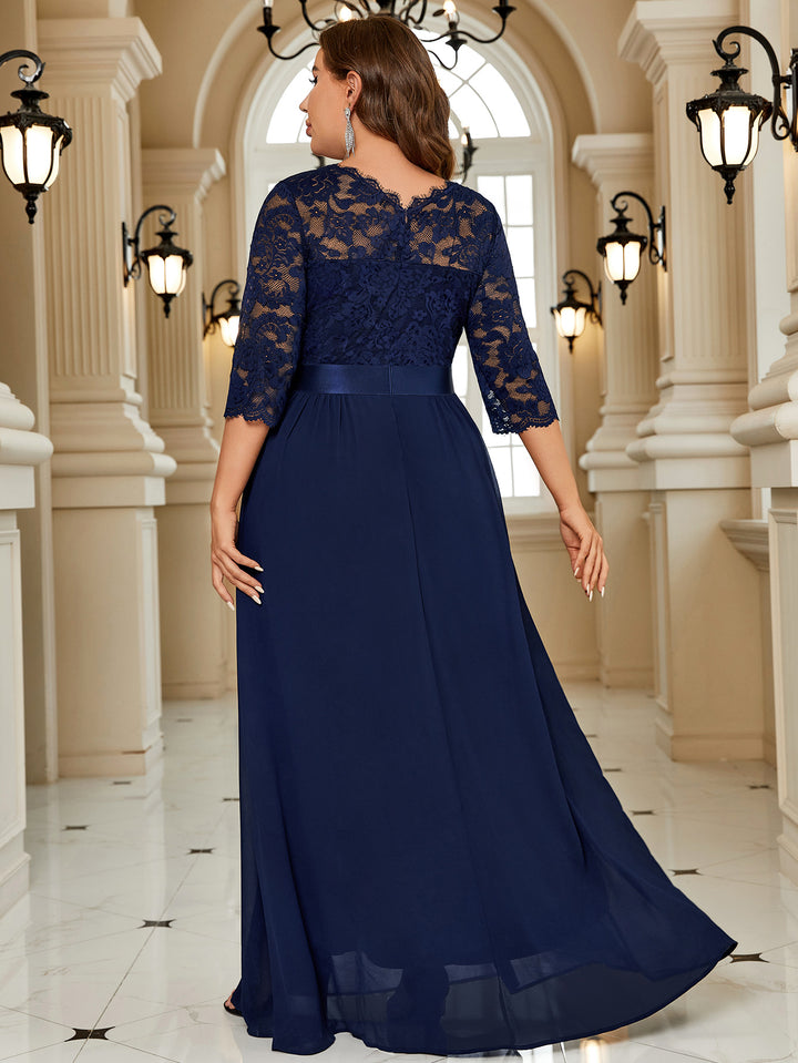 Formal Floral Lace Plus Size Wedding Maxi Dress Miusol Formal Floral Lace Plus Size Wedding Maxi Dress Miusol
