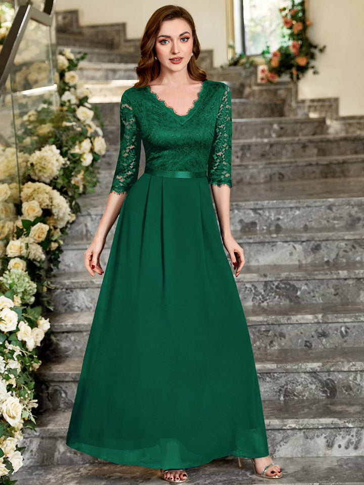 miusol women's v neck elegant lace ruffle bridesmaid maxi dress Amazon.com: Miusol Women's V Neck Elegant Lace Ruffle Bridesmaid Maxi Dress (Small, Pink) : Clothing, Shoes & Jewelry